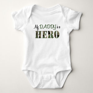 My DADDY is a HERO Baby Bodysuit