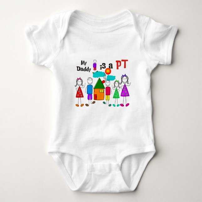 My Daddy is a Physical Therapist PT Baby Bodysuit (Front)