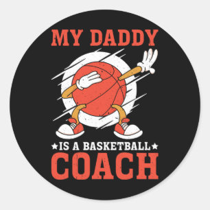 My Daddy Is A Sketll Coach Sports Child Proud -  Classic Round Sticker