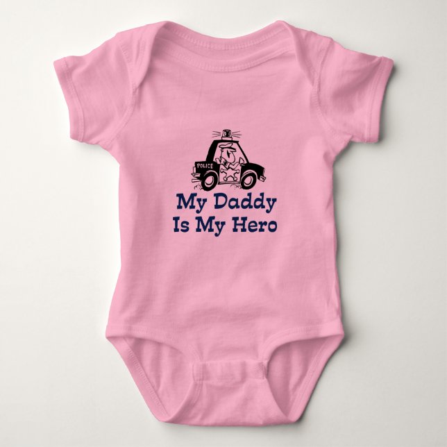 My Daddy Is My Hero Baby Bodysuit (Front)