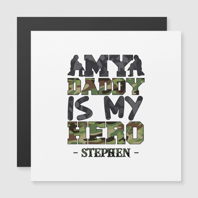 My Daddy Is My Hero – Camouflage Lettering (Front/Back)