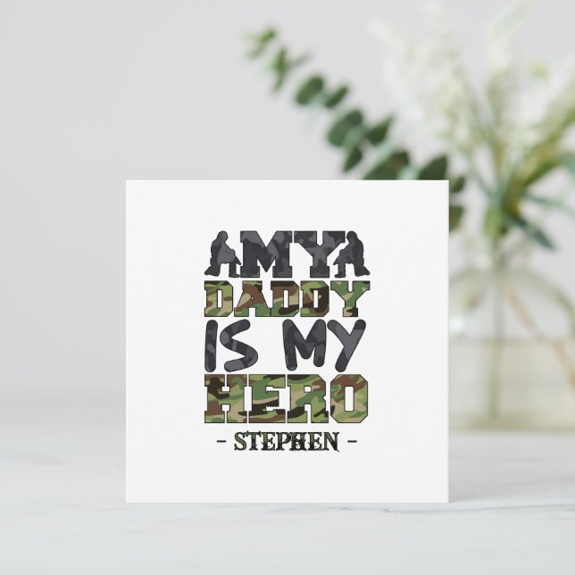 My Daddy Is My Hero – Camouflage Lettering (Standing Front)