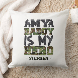 My Daddy Is My Hero – Camouflage Lettering Cushion