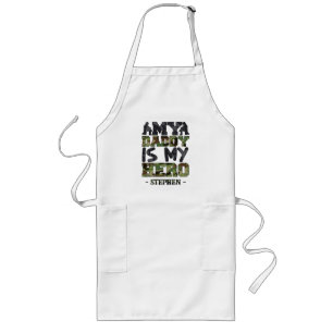 My Daddy Is My Hero – Camouflage Lettering Long Apron