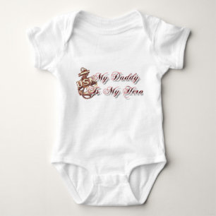 My Daddy Is My Hero. (Navy) Baby Bodysuit