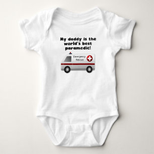 My Daddy Is The Word's Best Paramedic Baby Bodysuit