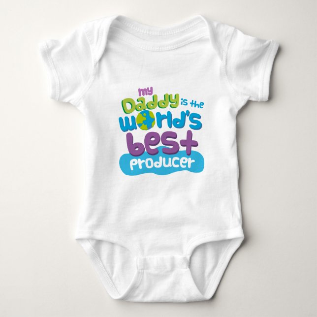 My Daddy is the Worlds Best Producer t-shirt Baby Bodysuit (Front)