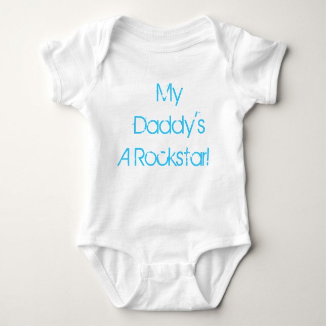 My Daddy's A Rockstar baby one-piece outfit Baby Bodysuit (Front)