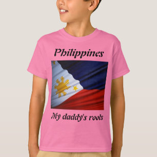 My daddy's roots philippines kids t-shirts
