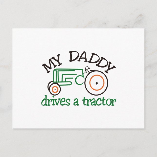 My Daddys Tractor Postcard (Front)