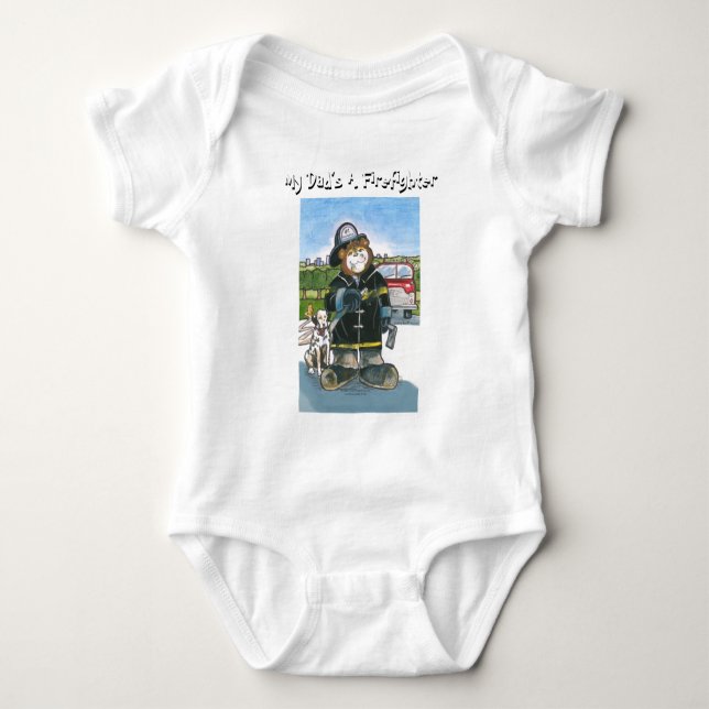My Dad's A Firefighter - Baby Bodysuit (Front)