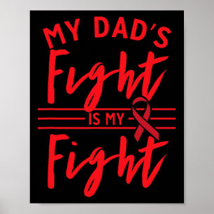 My Dad's Fight Is My Fight Blood Cancer Awareness  Poster