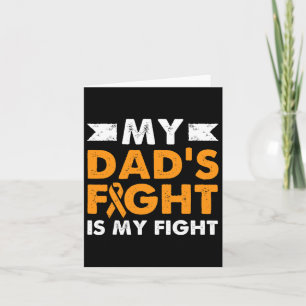 My Dad's Fight Leukaemia Awareness Beat Cancer Dau Card
