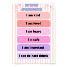 My Daily Affirmations Wall Art for Kids – Positive