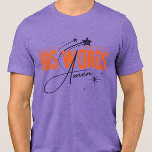 My Daily Bread His Word Religious Christian Purple Tri-Blend Shirt