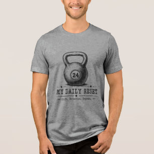 My Daily Reset Lift Breathe Repeat Workout Tri-Blend Shirt