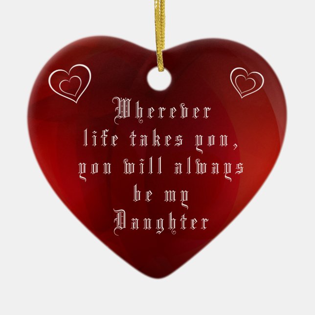 MY DAUGHTER CERAMIC TREE DECORATION (Front)