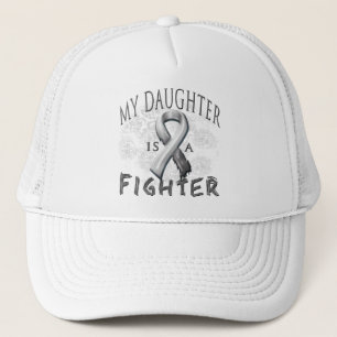 My Daughter Is A Fighter Grey Trucker Hat