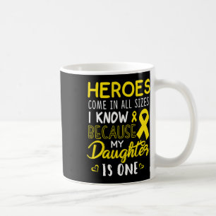 My Daughter Is A Hero Childhood Cancer Awareness Coffee Mug