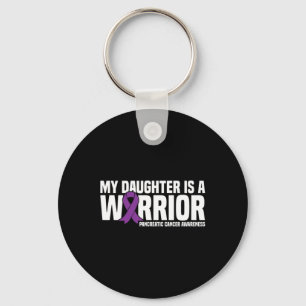 My Daughter is a Warrior Pancreatic Cancer Awarene Key Ring