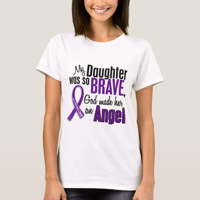 My Daughter Is An Angel Pancreatic Cancer T-Shirt (Front)