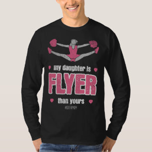 My daughter Is Flyer Cheer mom Cheerleader Retro S T-Shirt