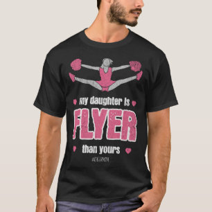 My daughter Is Flyer Cheer mum Cheerleader Retro S T-Shirt