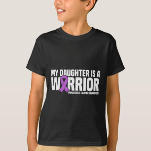 My Daughter Is Warrior Pancreatic Purple Ribbon Su T-Shirt