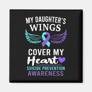 My Daughter's Wings Cover Heart Suicide Awareness Magnet
