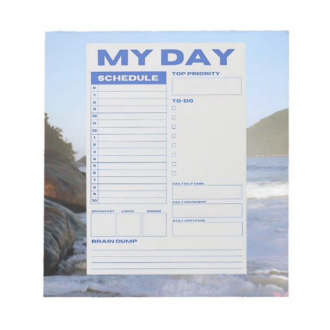 my day / daily notepad (Front)