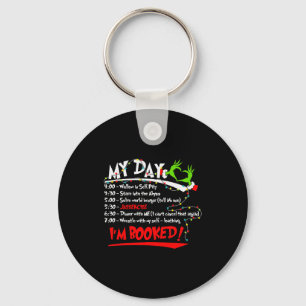 My Day I'm Booked Christmas Schedule Time Key Ring