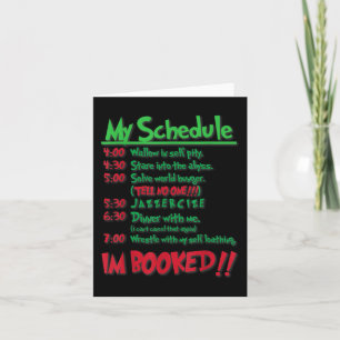 My Day Schedule I’m Booked Christmas Merry Christ Card