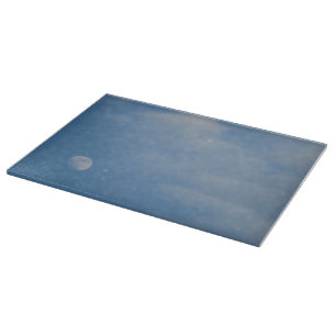 My Daytime Moon - Large Glass Chopping Board