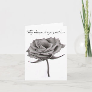 My deepest sympathies rose card
