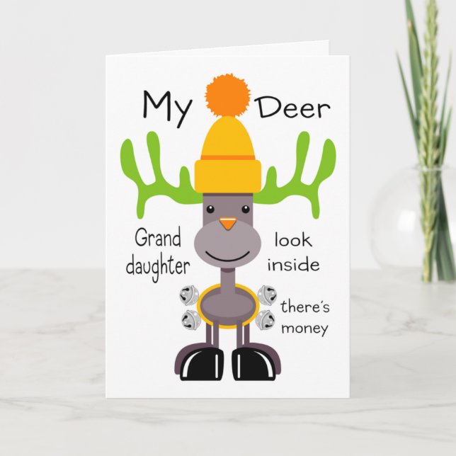My Deer Granddaughter Holiday Card (Front)