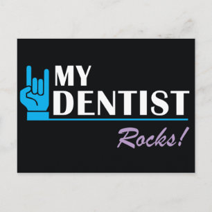 My Dentist Rocks Postcard