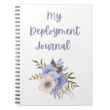My Deployment Journal With Purple and Pink Flowers