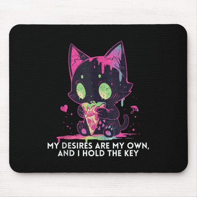 My Desires Are My Own And I Hold The Key Stoic Cat Mouse Pad (Front)