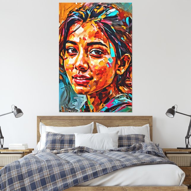    My digital art brush Canvas Print (Insitu(Bedroom))