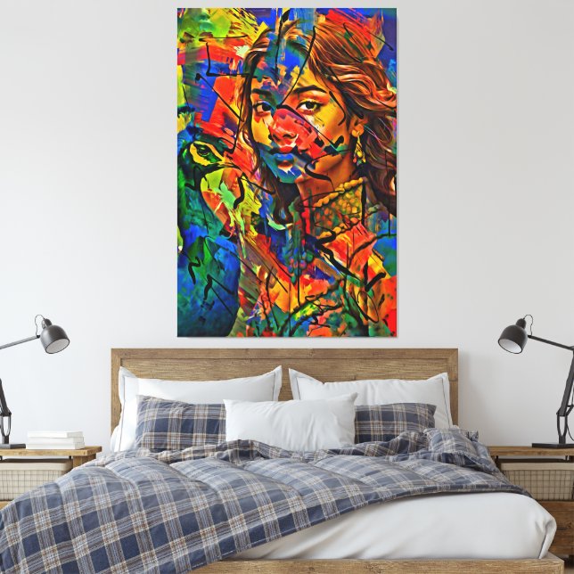  My digital art brush Canvas Print (Insitu(Bedroom))