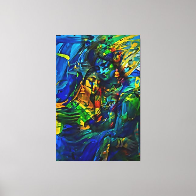 My digital art brush canvas print (Front)