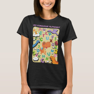 My Dinosaur Alphabet A Z Dino Identification rex T-Shirt