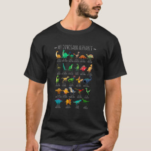 My Dinosaur Alphabet Types of Dino Identification  T-Shirt