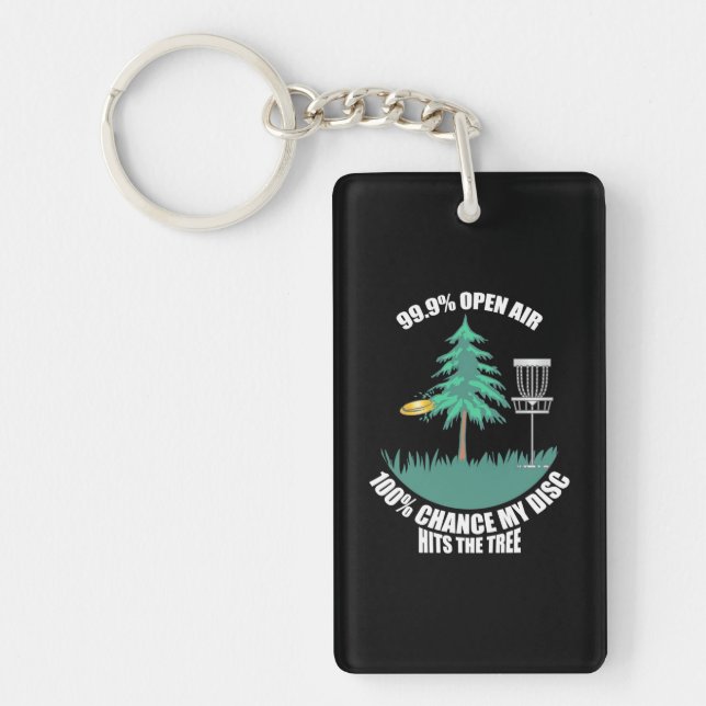 My Disc Golf Hits The Trees Key Ring (Front)