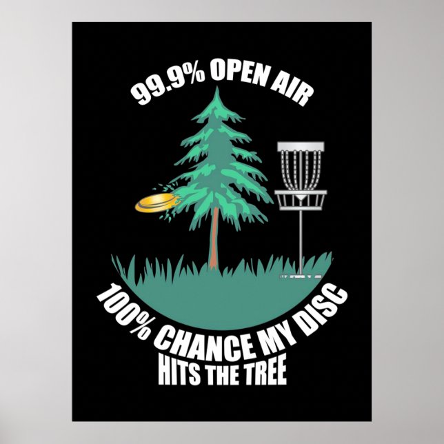 My Disc Golf Hits The Trees Poster (Front)