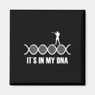 My Dna Biathlon Fingerprint Skiing Slogan Shooting Magnet
