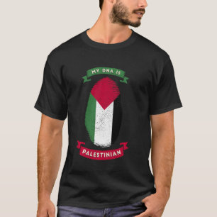 My Dna Is Palestinian Palestine Flag Fingerprint C T-Shirt