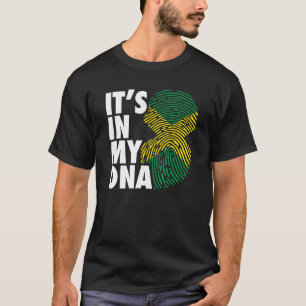 My DNA Jamaica Fingerprint Jamaican Pride Heritage T-Shirt