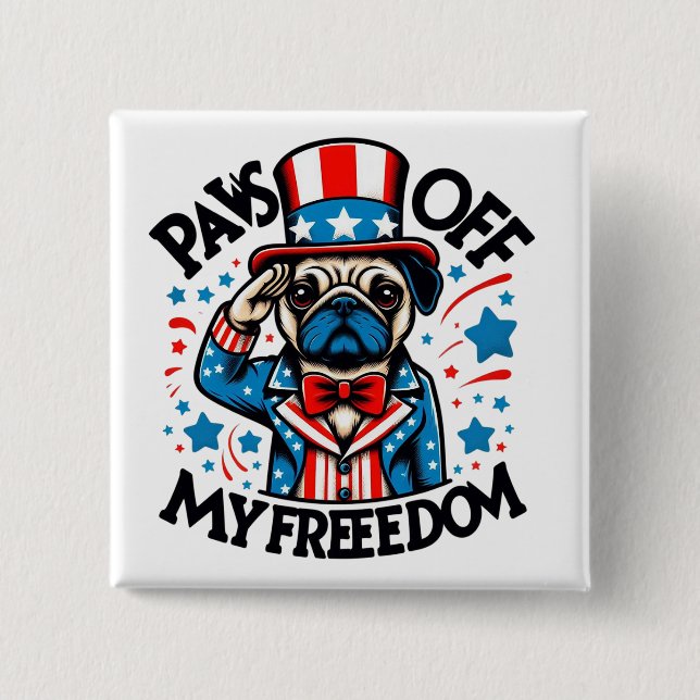 my dog  15 cm square badge (Front)