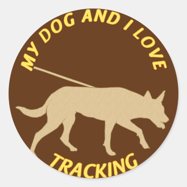 My Dog And I Love Tracking Classic Round Sticker (Front)